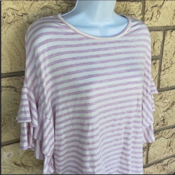 Loft Lounge comfy Soft Stripe Top Oversized Size XS - Picture 4 of 11